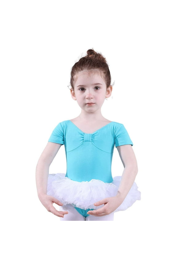 Toddler Short Sleeve Glitter Dance Ballet Tutu Leotard Ballerina Outfits For Girls Toddler Comfort Baby Streetwear