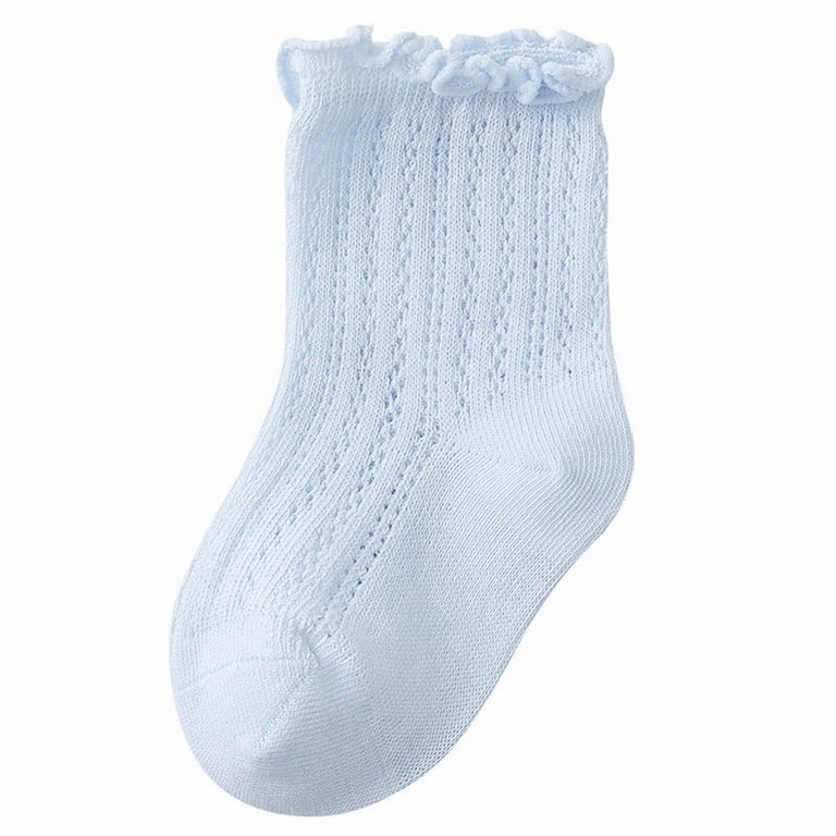 navy blue dress for baby girl No Cold Feet Solid Sky Blue Socks, M