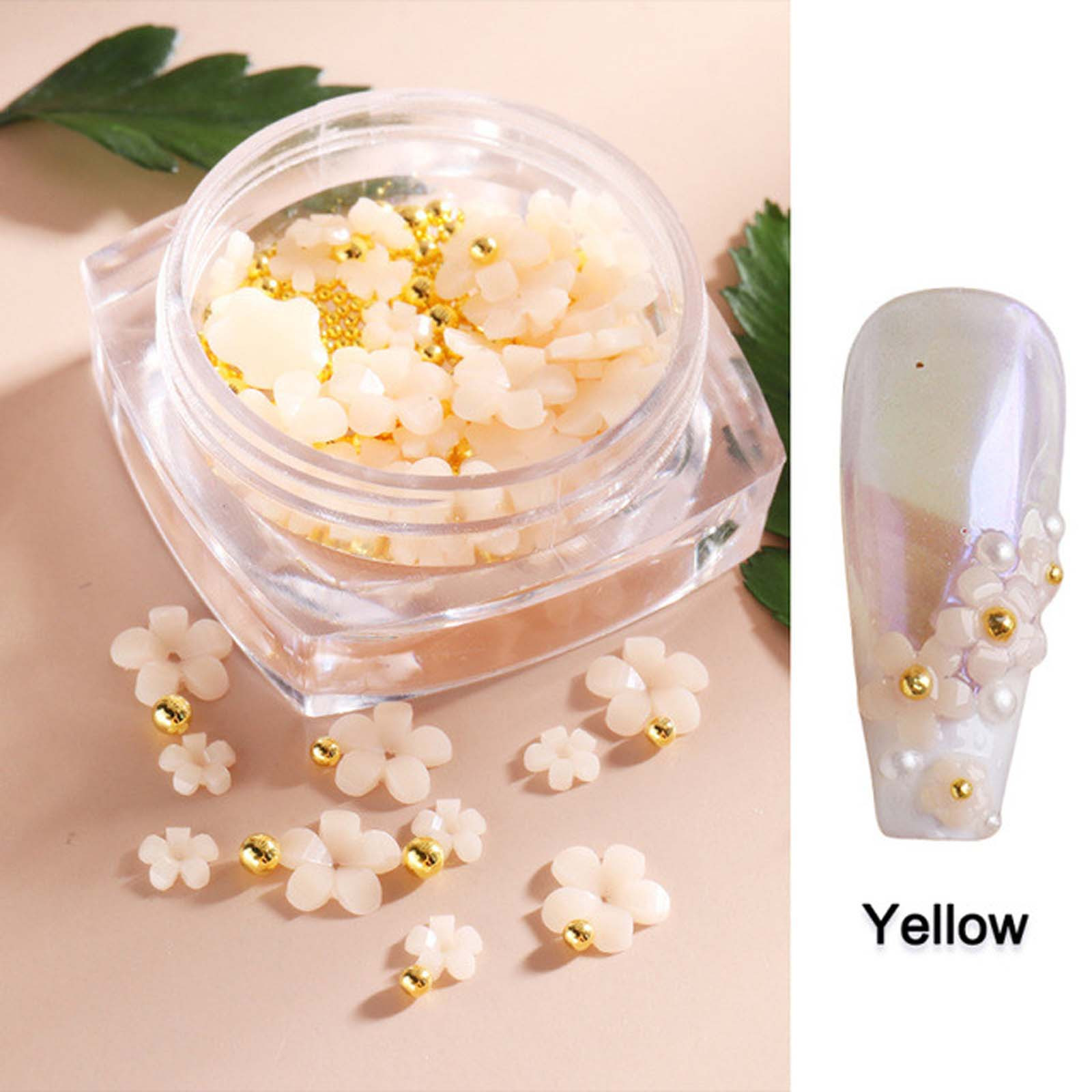 WUXICHEN 3D Floral Rhinestone Nail Art Jewelry 1 Boxes For Acrylic Nail Art Supplies - image 1 of 2