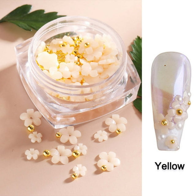 WUXICHEN 3D Floral Rhinestone Nail Art Jewelry 1 Boxes For Acrylic Nail Art Supplies