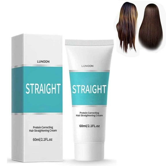 WUXICHEN New Protein Correcting Hair Straightening Cream - Silk & Gloss Hair Straightening Cream, Nourishing Fast Smoothing Collagen Hair Straightener Cream For All 60ML