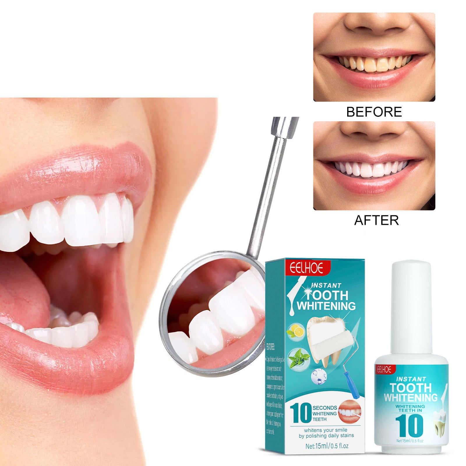 WUXICHEN Teeth Whitening Paint Remove Bad Breath Clean Smoke Stains