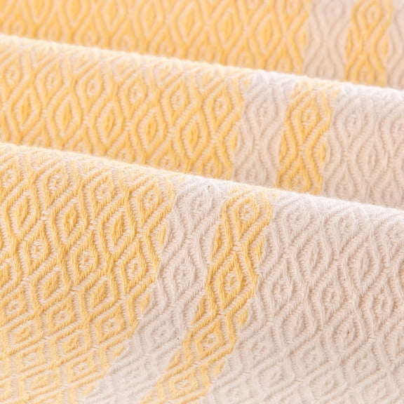 WUYIBA-Rumi & Shams Turkish Hand Towels for Bathroom | 2 pcs Farmhouse Hand Towels | 16 x 32 Inches Boho Hand Towels | 100% Cotton Turkish Kitchen Towels | Yellow Hand Towels (Yellow)
