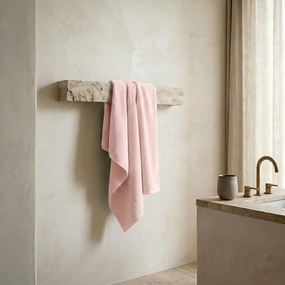 WUYIBA-Vie Triomphe Zero-Twist Cotton Bath Sheet 35x71 Inch Oversized 545g, 100% Long-Staple Cotton Ultra Soft, Extra Large Bath Towel Full Body Wrap, Hotel Luxury Spa Towel, Coral Pink 1-Pack