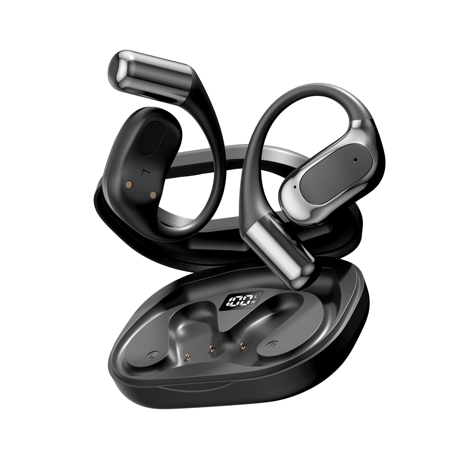 WUYUEGE Open Ear Earbuds Non-In-Ear Comfortable Earhook Wireless Earbuds With Bluetooth 5.4 ,48H Playtime, Bluetooth Headphones For Sport, TWaterproof Earphones