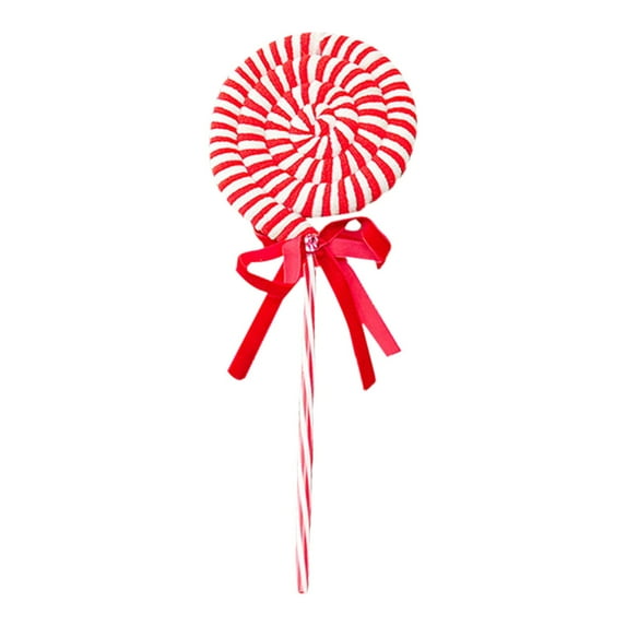 WUYVCG 2025 on Sale Clearance Red And White Striped Decoration Picks Yarn Bell Lollipop Stems for Christmas Tree DIY Wrapping Holiday Craft Centerpieces Wreaths And DIY