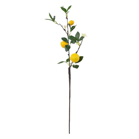 WUYVCG Artificial Lemon Branch Yellow Lemon Decor Fruit Lemon Stems Picks for Vase Kitchen Party Table Centerpiece Home Decoration