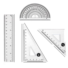 WUYVCG Back to Schl Under $5 Student Ruler Plastic Ruler with Scale Non Slip Backing for Schl &