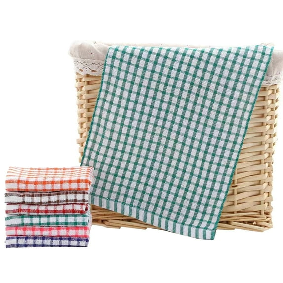 WUYVCG Kitchen Dish Towels, Cotton Kitchen Towels and Dishcloths Dish Cloths for Washing Dishes, Soft and Super Absorbent Dish Towels