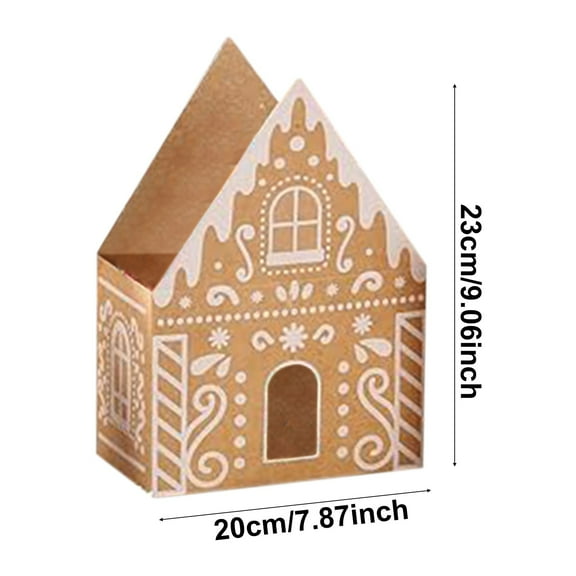 WUYVCG Kitchen Gadgets Clearance Christmas Candy House Christmas Box Small Paperboard Container for Xmas Holiday Cookie Snack Packaging
