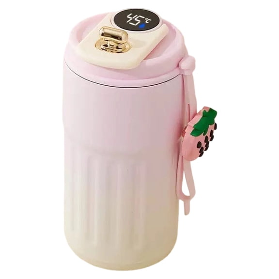 WUYVCG on Sale, 316 Stainless Travel Mug with Temperature Display 450ml Portable Insulated Tumbler Intelligent Temperature Display Thermal Mug Car Mounted Design for Hot Cold Beverages Kitchen Tool