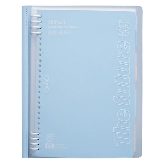 WUYVCG Under $5 B5 Loose Notebook with 180° Flat Lay 4 Colors 60 Sheets Lined Pages Detachable (27.2×21.9cm)