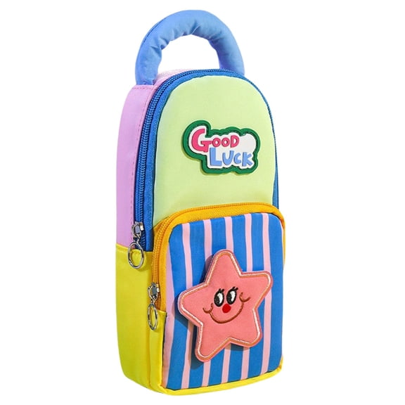 WUYVCG Under $5 Backpack Shaped Big Pencil Case,Large Capacity Pencil Bag with Handle and Front Pocket for Office,Work & Daily Storage