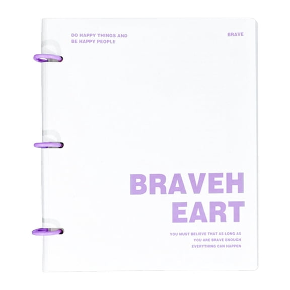 WUYVCG Under $5 Mini Binder Notebook,Refillable Slim Ring Loose-Leaf Notebook,Detachable Binders for College Ruled Journal & Office Supplies