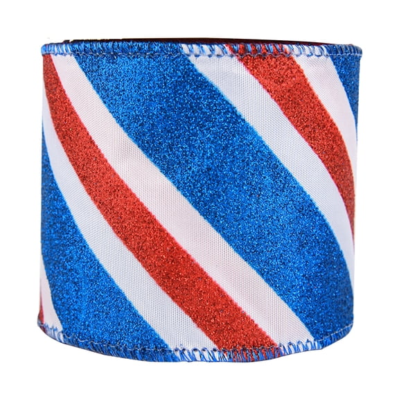WUYVCG Under $5 Star Flag National Day Linen Style Ribbon Burlap Wire Edge Ribbon for Independence Day Decor Wrapping DIY Bow Craft
