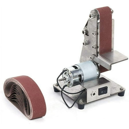 WUZSTAR 100W Multifunctional Mini Electric Belt Sander Machine Aluminum Alloy DIY Cutter Edges Sharpener,775 motor