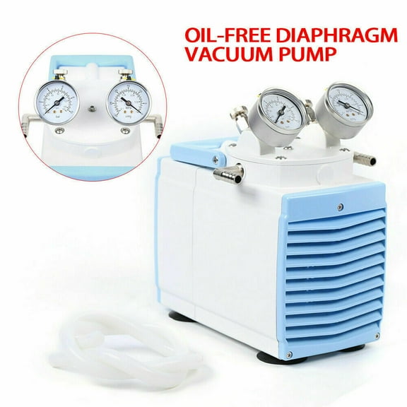 WUZSTAR 110V Portable Oil Free Diaphragm Vacuum Pump Oil-Free Piston Vacuum Pump 30L/min High Flow Vacuum Pump for Vacuum Filtration