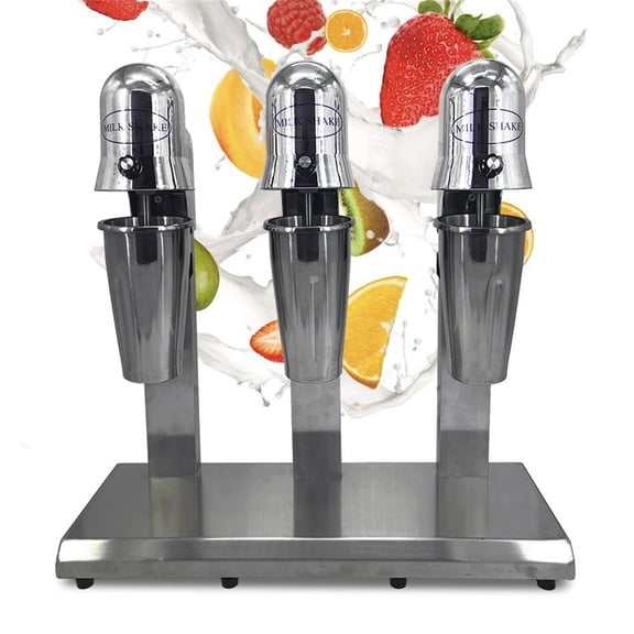 WUZSTAR 3 Head Commercial Milk Shaking Machine Stainless Steel Milk Shaker for Home and Milk Tea Shop