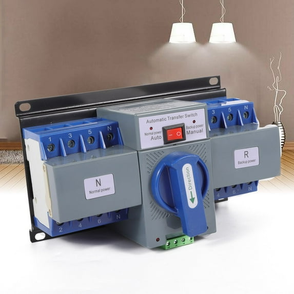 WUZSTAR 4P 63A Transfer Switch,Dual Power Automatic Generator Changeover Switch 110V