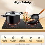 WUZSTAR Double Cooktop Cooker Electric Digital Touch Countertop Burners 110V