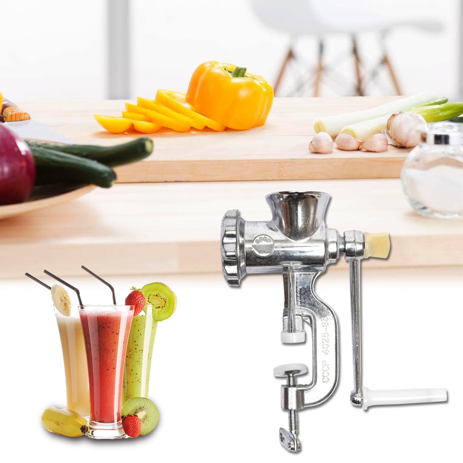 WUZSTAR Manual Wheatgrass Juicer Extractor Fruit Vegetable Juicer Meat Grinder Silver Walmart