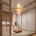 thumbnail image 1 of WUZSTAR Modern Bamboo Rattan Ceiling Lights Fixture Wicker Rattan Dancer Lantern Pendant Lamp for Kitchen Restaurant Farmhouse, 1 of 8