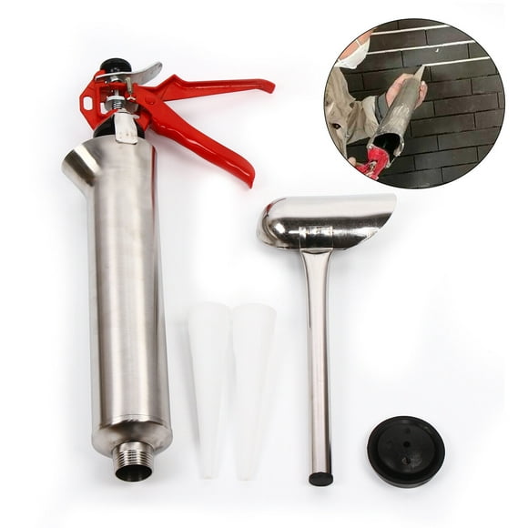WUZSTAR Mortar Grouting Gun Hand Caulking Guns Cement Grout Mortar Caulk Pointing Grouting Gun,Applicator Tool w/ 2 Nozzle