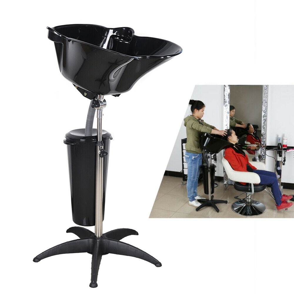 WUZSTAR Portable Salon Hair Washing Sink Deep Basin Shampoo Sink with Drain Hair Washing Bowl- Adjustable Height