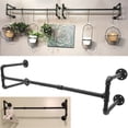 thumbnail image 1 of WUZSTAR Wall-Mounted Clothes Rack Black Garment Holder Stand Retail Display Closet Organization, 1 of 9
