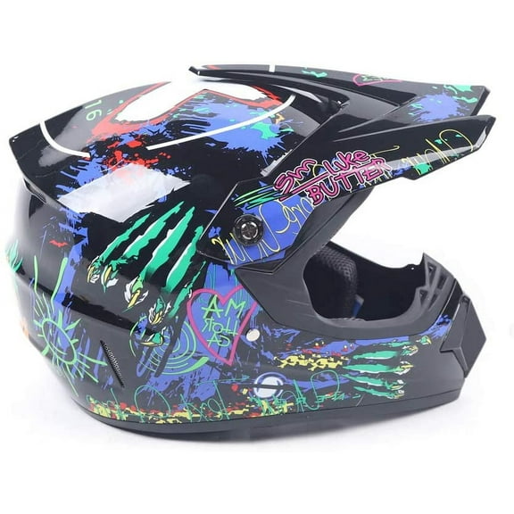 WUZSTAR Youth Adult Off Road Unisex Racing Safety Motorcycle Helmet Multi-Color Riding Helmet,L Size