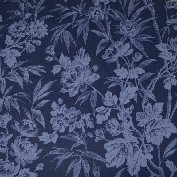 Waverly Inspirations 2 Yard Precut 100% Cotton Duck Fabric, Tea Rose Toile Baltic, 45" Wide for Quilting & Sewing