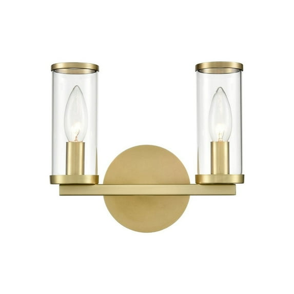 WV309022NBCG-Kuzco Lighting-Revolve - 2 Light Bath Vanity-Natural Brass Finish