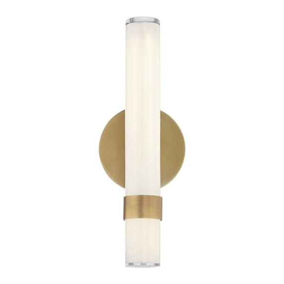 WV324114VBGO-Alora Lighting-Madison - 14W LED Bath Vanity-14 Inches Tall and 2.38 Inches Wide-Vintage Brass Finish