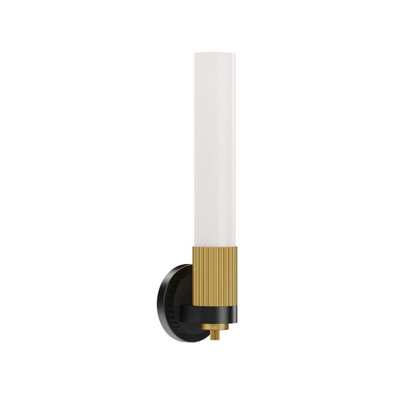 WV416101MBBG-Alora Lighting-Rue - 1 Light Bath Vanity-16.63 Inches Tall and 4.63 Inches Wide-Matte Black/Brushed Gold Finish