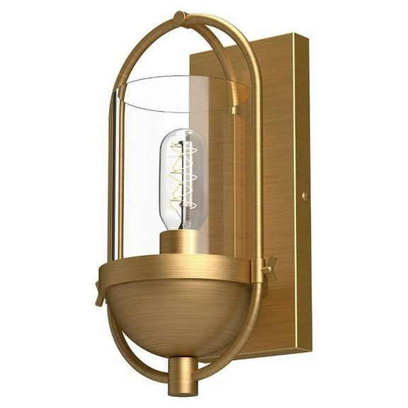 WV539007AGCL-Alora Lighting-Cyrus - 1 Light Bath Vanity-13.13 Inches Tall and 7.5 Inches Wide-Aged Gold Finish