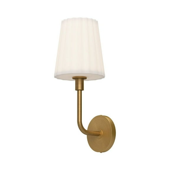 WV628107AGOP-Alora Lighting-Plisse - 1 Light Bath Vanity-18 Inches Tall and 7 Inches Wide-Aged Gold Finish