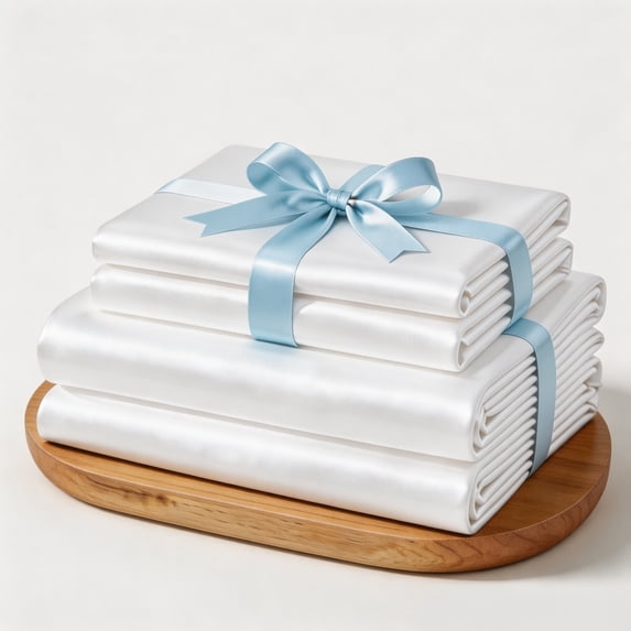 WVG Satin Full Size Sheet Set 4PCS, Luxury Bed Sheets, Silky Fitted Sheet Bedding Set, Breathable Cooling Bed Sheets with 2pcs Pillowcases, Fits Deep Mattress