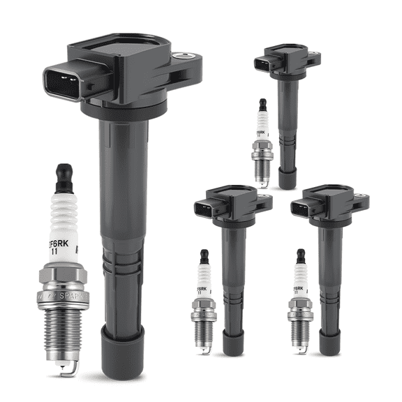 WVKVII 4Pcs Ignition Coil Pack UF311 and Iridium Spark for Honda Element 2003-2011