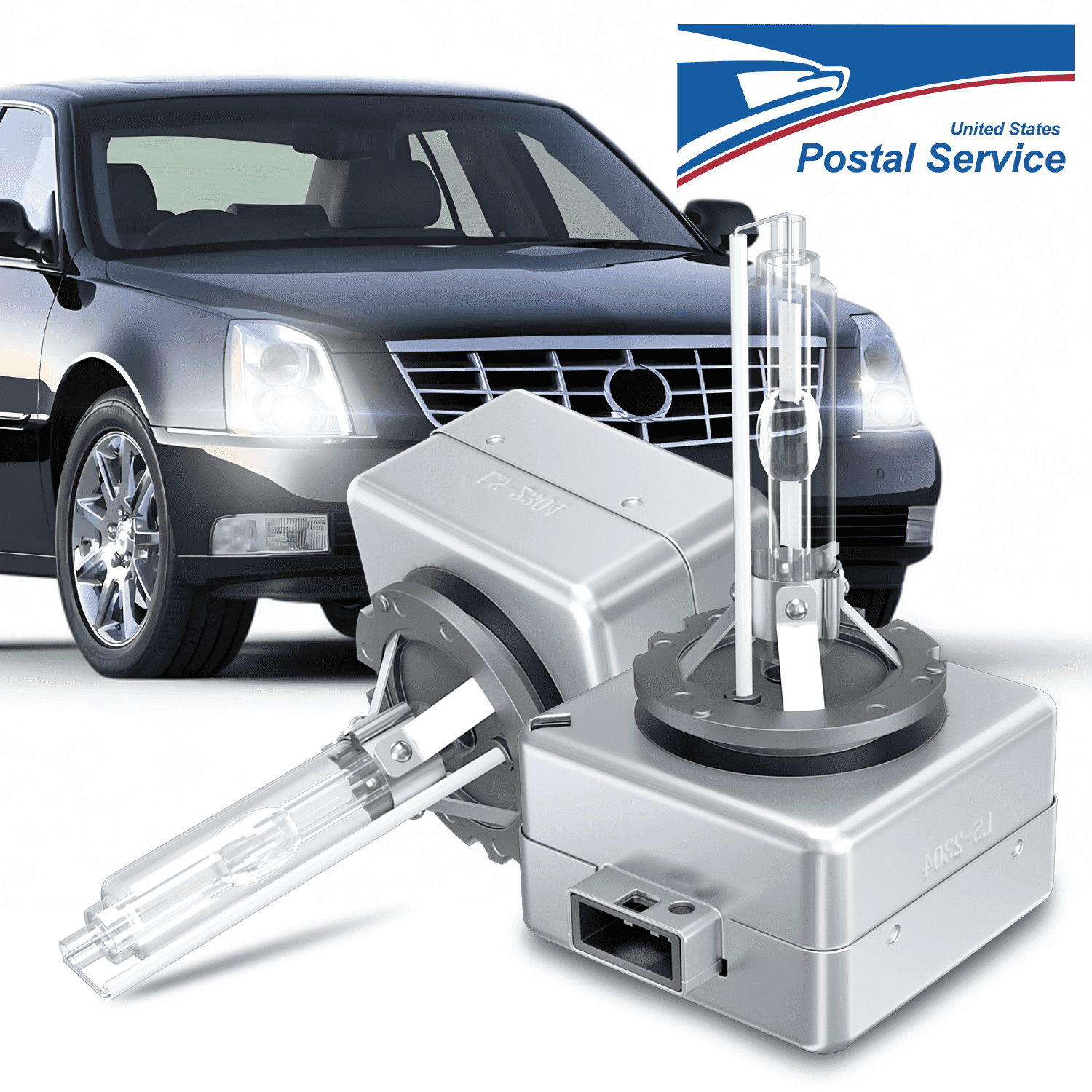 WVKVII D1S Xenon HID Headlight Bulbs for Cadillac DTS 2006-2011 High and Low Beam 6000K White 2 Pack