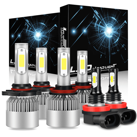 Complete LED Headlight & Fog Light Kit For Honda Fit (2006-2020) - H4 High/Low + H11 Fog Bulbs | 6000K White 8 thumbnail image