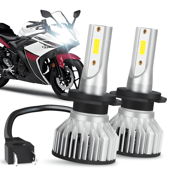 WVKVII For Yamaha YZF-R3 2015-2017 LED Headlight Bulbs 6000K White High Power