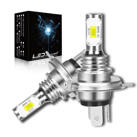 WVKVII H4 LED Headlight Bulbs High Low Beam for Kia Rio 2003-2011 Upgrade Replacement Kit 2pcs