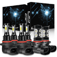 thumbnail image 1 of WVKVII LED Headlight Bulbs for Jeep Grand Cherokee 1999-2010 High Low Beam Fog Light Kit Replace Lamp 6pcs, 1 of 10