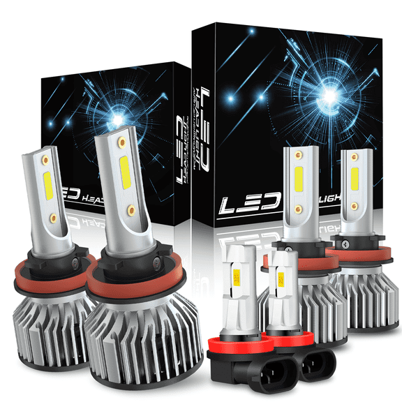 WVKVII LED Headlight Fog Light Bulbs Kit White for 2007-2018 Nissan Altima 2008 2009 2010 2011 2012 2013 2014 2015 2016 2017