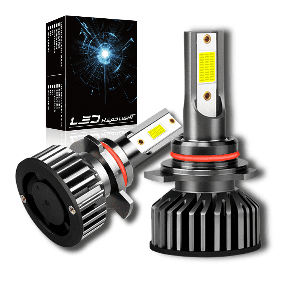 WVKVII Pair 9012 HIR2 LED Bulb Headlight Bulb 6000K White 9012 High/Low ...