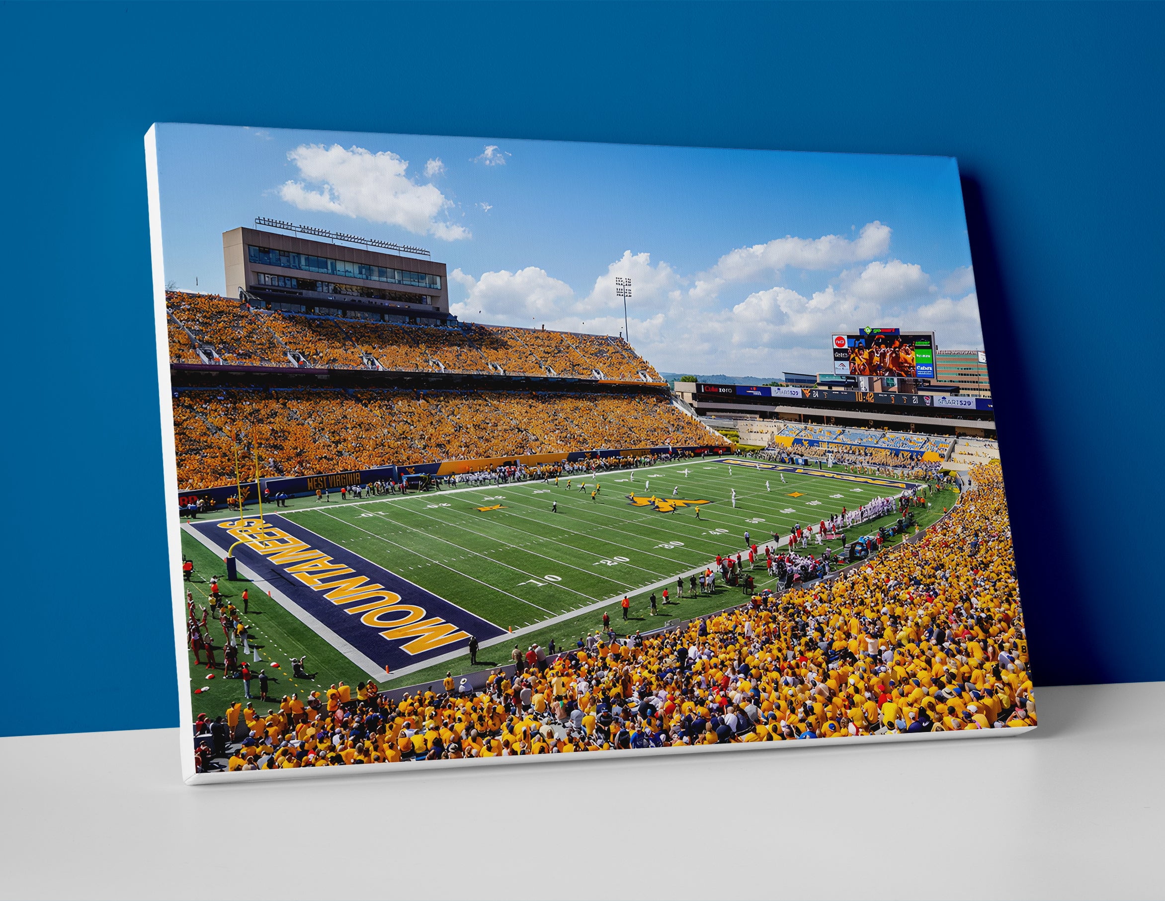 WVU Football Stadium Poster or Canvas Wall Art - West Virginia Football