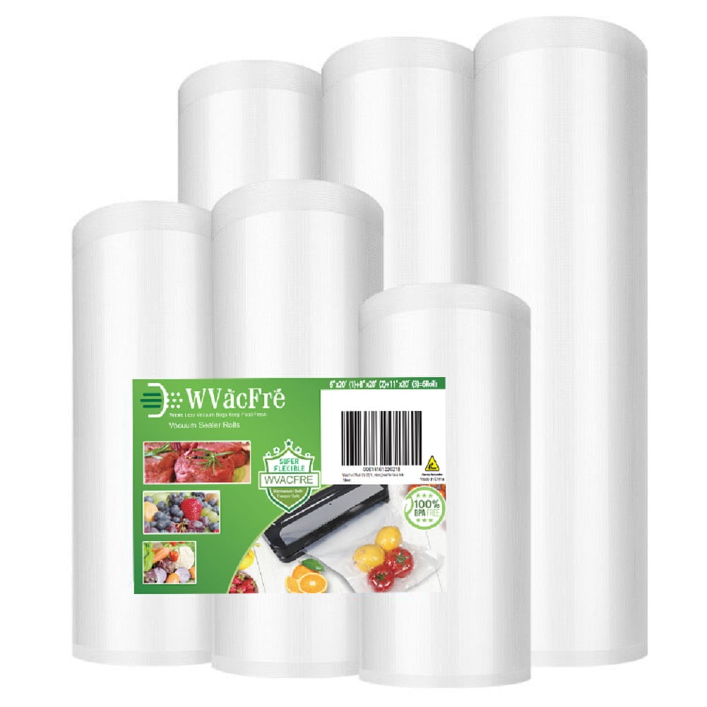 Vacuum Sealer Rolls Bag 100 Feet Total, 2 Pack 8x50' and 11x50' Food  vacuum Saver Bag Rolls with Cutter Box,Sous Vide Roll Bag by KitchenBoss
