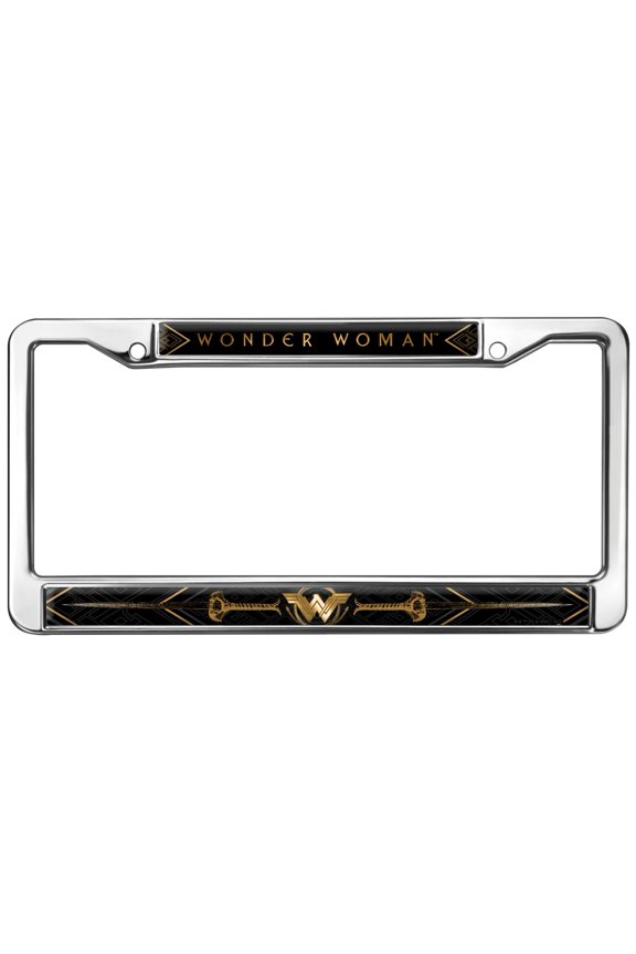 WW Golden Swords Standard License Plate Metal Frame