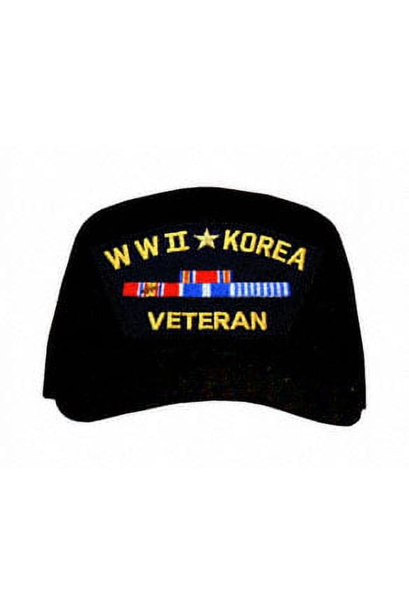 WW-II, Korea Veteran with Ribbons Ball Cap
