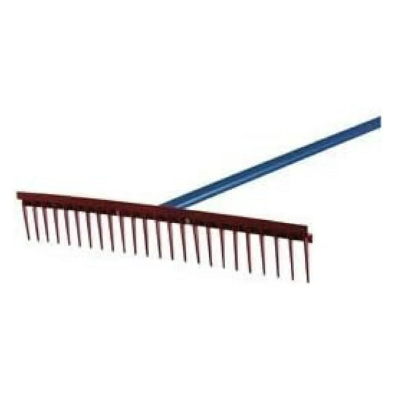 WW Mfg Dura Rake - 18 Inch Wide Steel Garden Rake - 63 Inch Handle with Foam Grip - 3 Inch Teeth Spaced 1 Inch Apart - 6.5 lbs